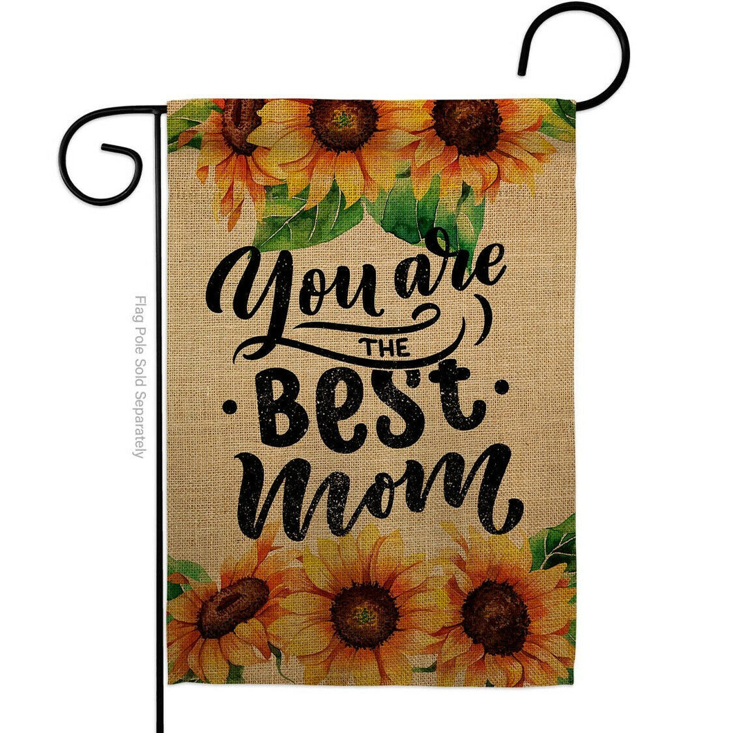 Two Group Best Mom Family Mother Day Floral Decor Flag