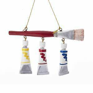 Paint Brush With Paint Tubes Ornament