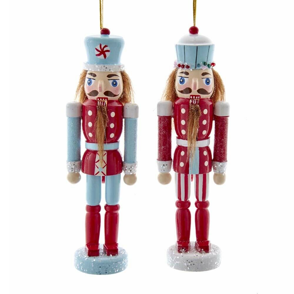 Set of 2 Retro Mint Nutcracker Ornaments