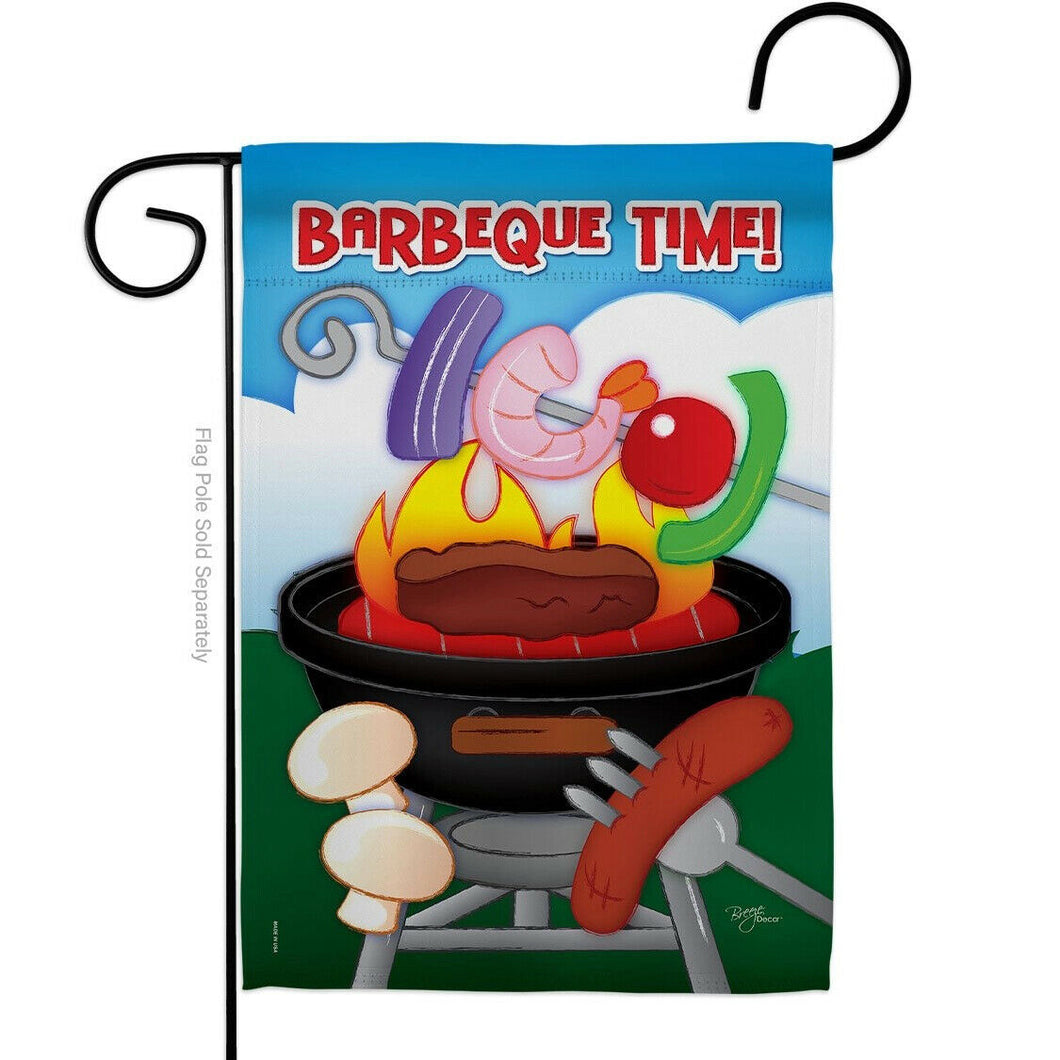 Two Group Flag Barbeque Time Summertime Fun and Sun Decor Flag