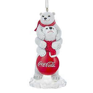 Coca-Cola Polar Bears With Sign Ornament