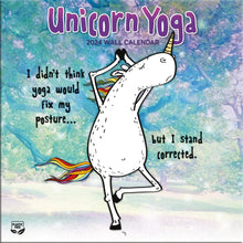 Load image into Gallery viewer, Turner Unicorn Yoga 2024 Mini Wall Calendar
