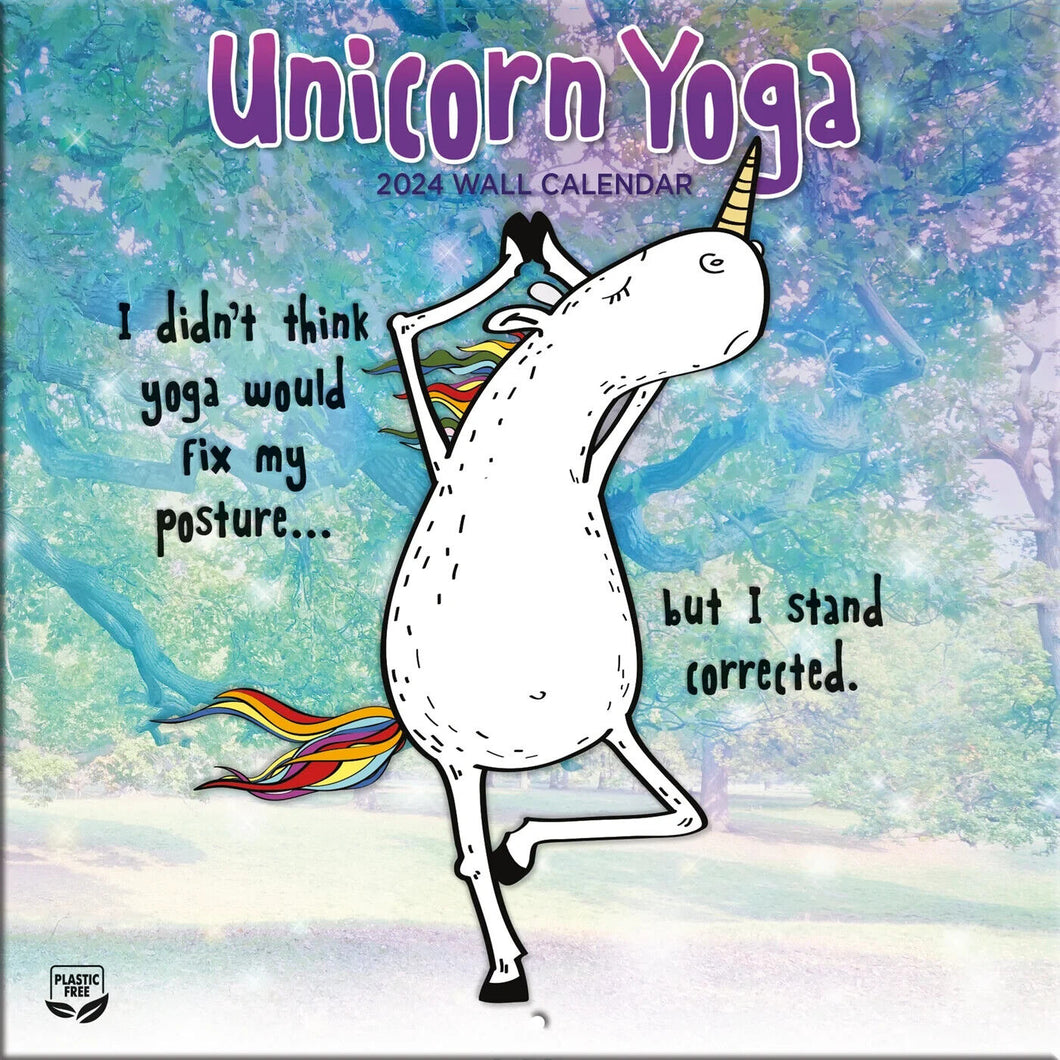 Turner Unicorn Yoga 2024 Mini Wall Calendar