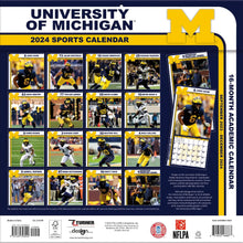 Load image into Gallery viewer, Turner Michigan Wolverines 2024 Wall Calendar
