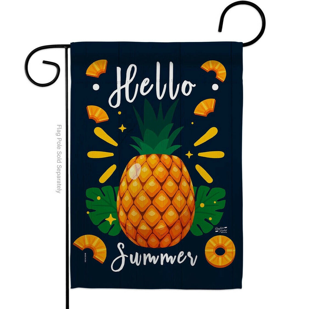 Two Group Flag Pineapple Summer Food Fruit Decor Flag