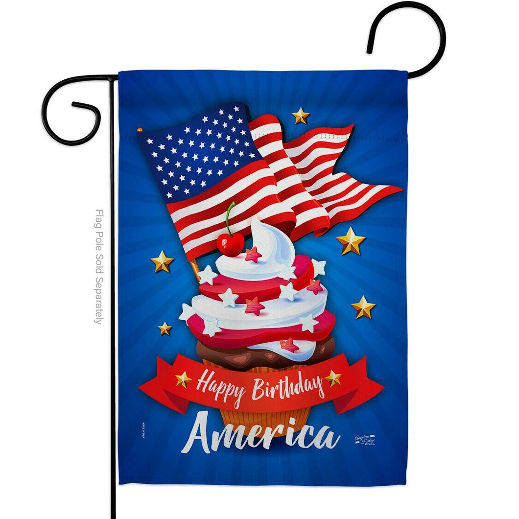 Two Group Flag Happy Birthday America Americana Fourth of July Sweet Flag
