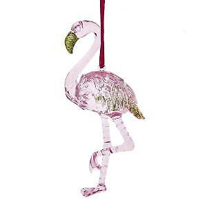 Preppy Christmas Pink Flamingo Ornament T2819