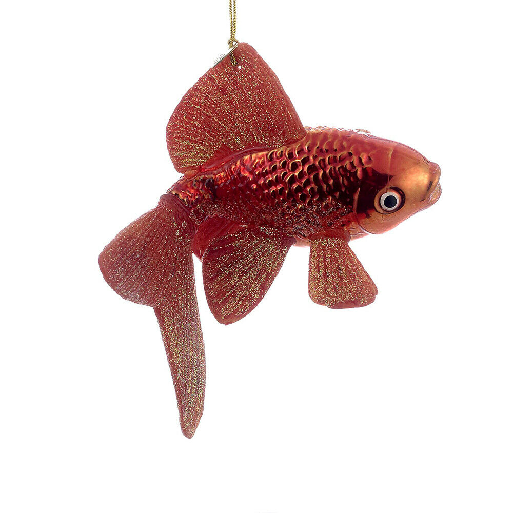 Noble Gems Goldfish Glass Ornament