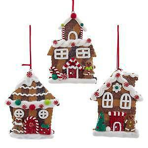 Set of 3 Gingerbread House Ornaments