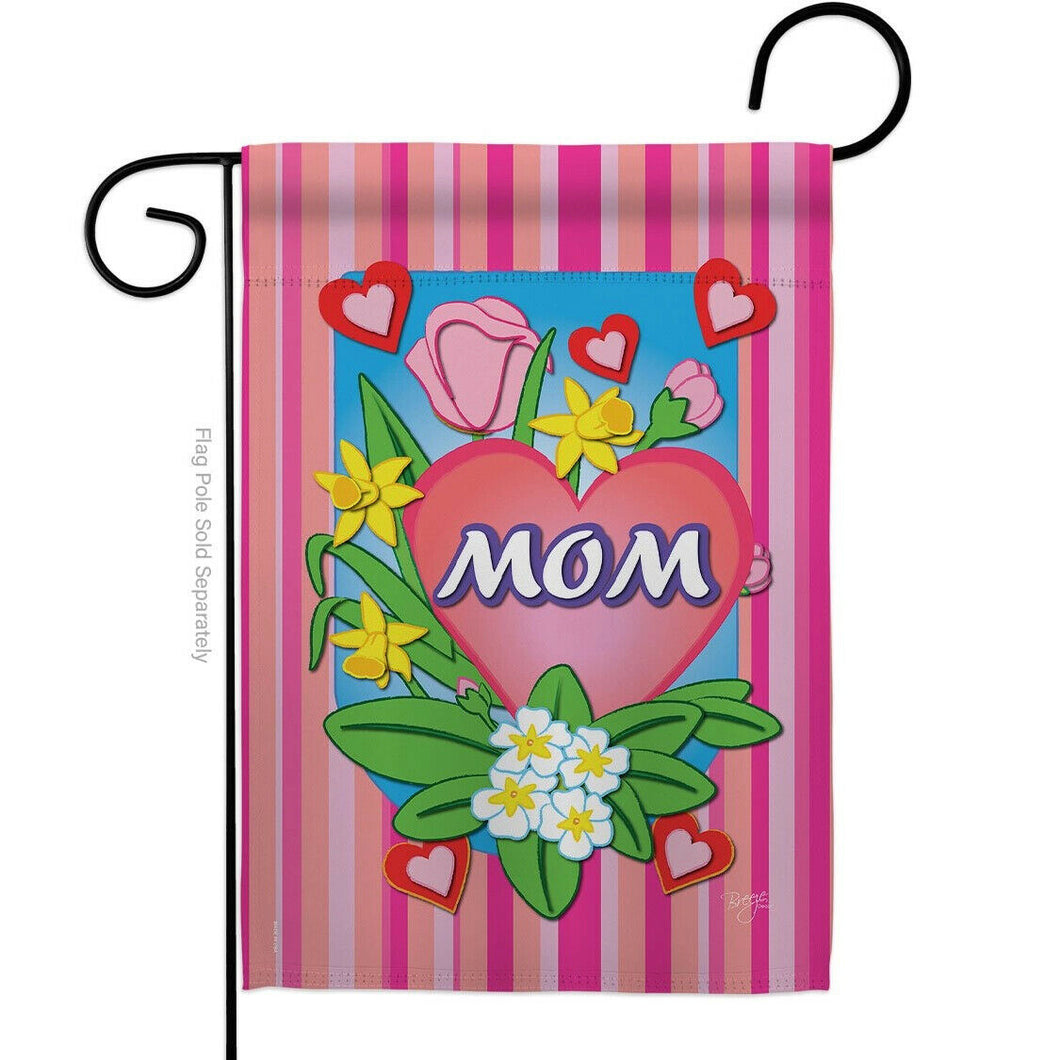 Two Group Flag Mom Family Mother Day Floral Decor Flag