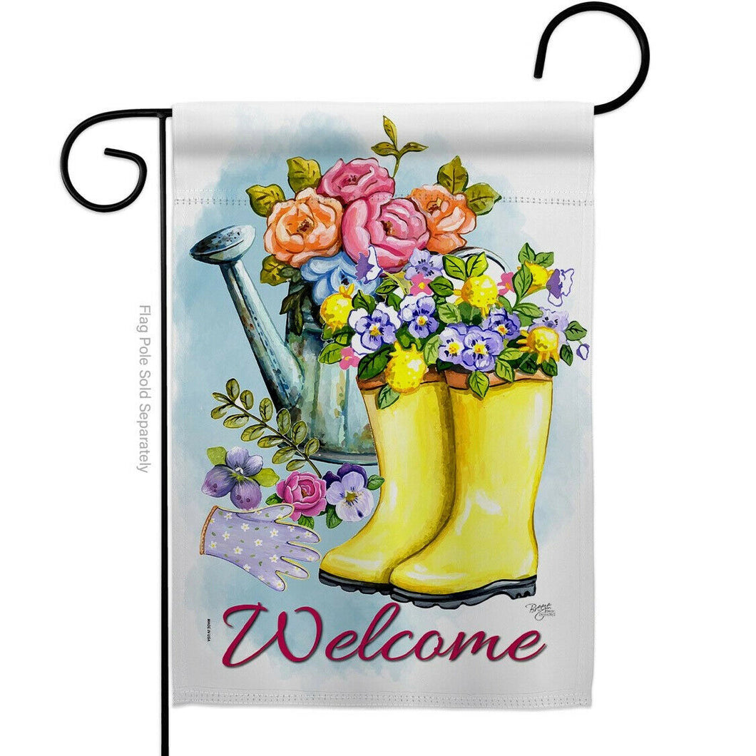 Two Group Flag Spring Shower Garden Floral Decor Flag