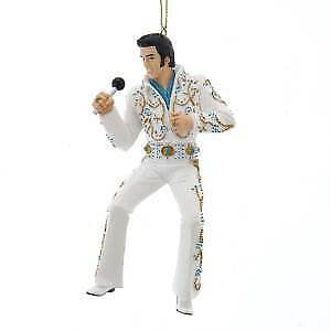 ELVIS® in blue and white JUMPSUIT ORNAMENT