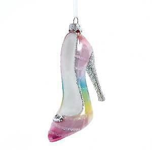 Glass Pastel Colored High Heel Ornament