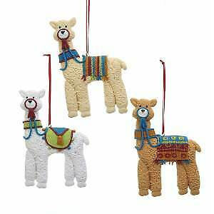 Set of 3 Llama Ornaments