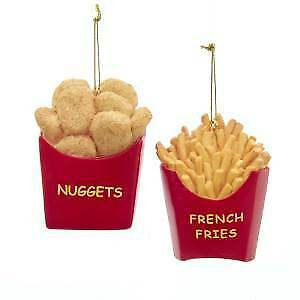 Set of 2 Fries And Nuggets Ornaments