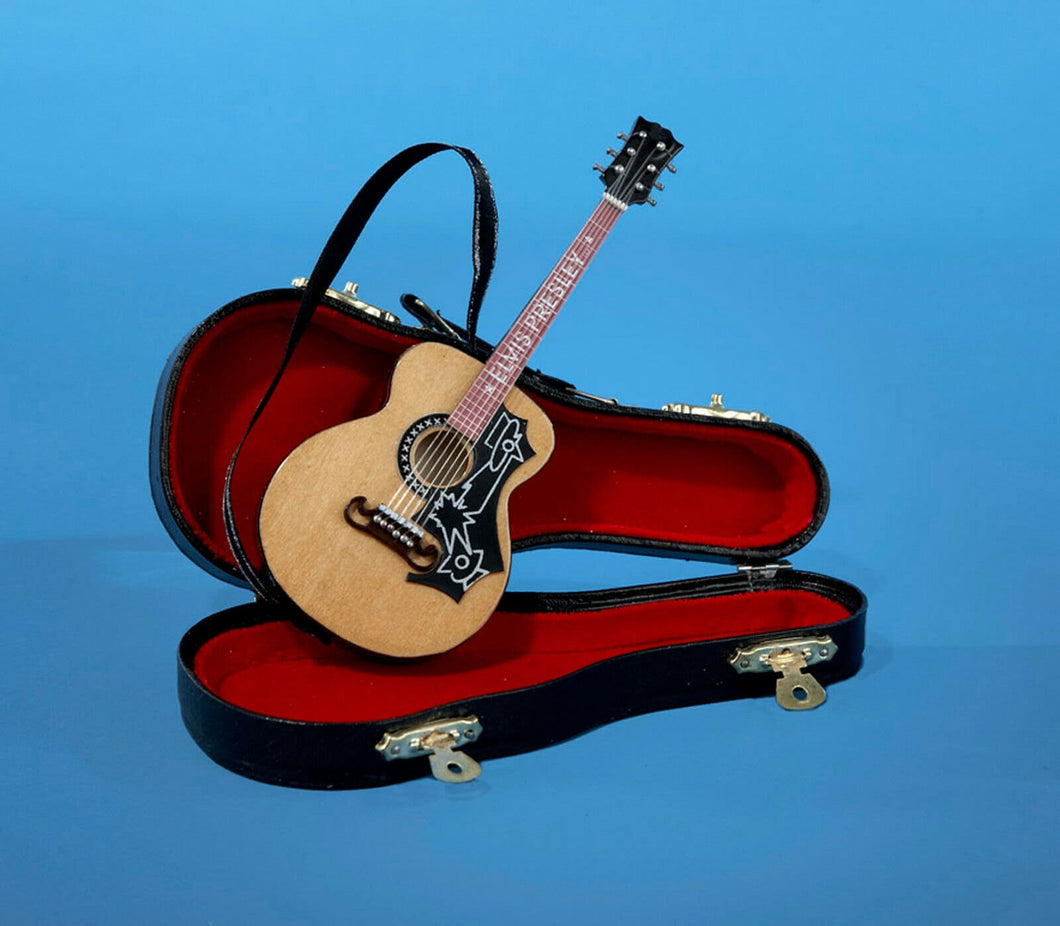 Elvis® Acoustic Guitar With Case Ornament